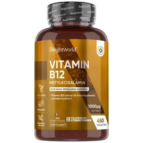 Vitamin B12 1000 mcg, 450 tabletter - För över 1 års användning